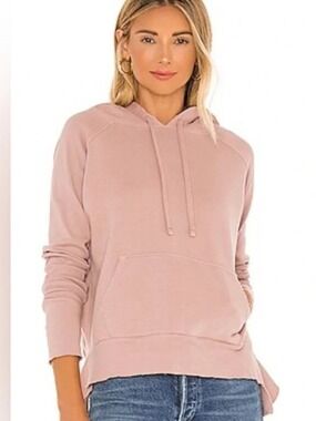 FRANK & EILEEN Tee Lab Light Pink Distressed Oversized Pullover Hoodie Size XS